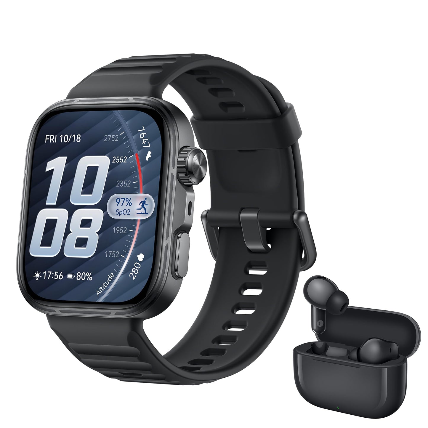 HUAWEI Watch FIT 5 Pro Smartwatch+FreeBuds SE 4 Black, GPS, fitness tracker with ECG & sleep tracker, 1.92" display, NFC payment, sports watch with sports analysis, up to 10 days battery, 5 ATM, black - Niki-B29F