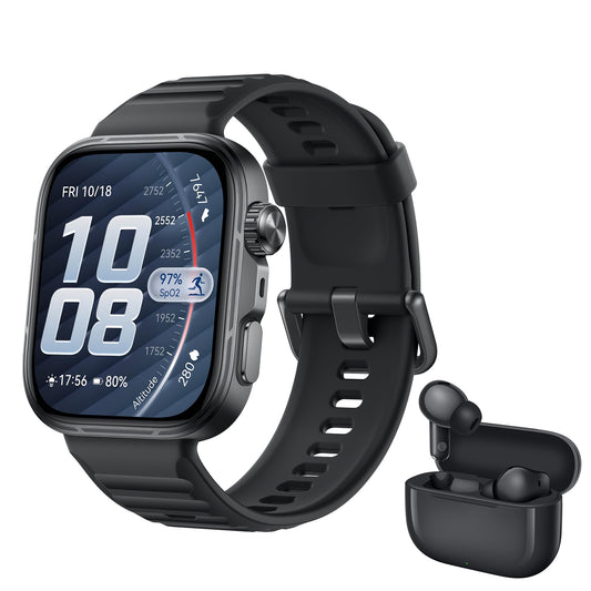 HUAWEI Watch FIT 5 Pro Smartwatch+FreeBuds SE 4 Black, GPS, fitness tracker with ECG & sleep tracker, 1.92" display, NFC payment, sports watch with sports analysis, up to 10 days battery, 5 ATM, black - Niki-B29F