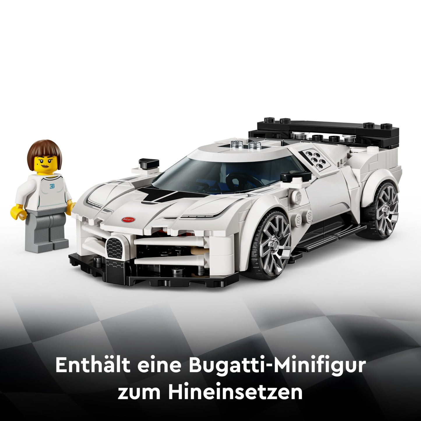 LEGO Speed Champions Bugatti Centodieci hyper sports car - racing car to build and display - driver minifigure to collect - gift for boys and girls aged 9 and up and adults 77240
