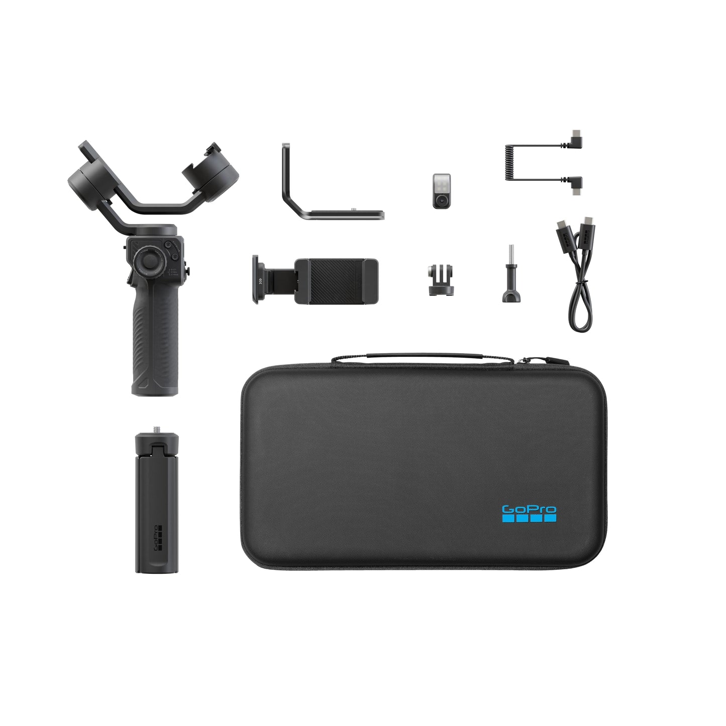 GoPro Fluid Pro AI 3-Axis Gimbal Stabilizer for GoPro Cameras and Smartphones, Subject Tracking, Lighting, Wireless Camera Control, Portable, Vlogging, 360° Rotation, Device Charging - AGMSS-011-EU