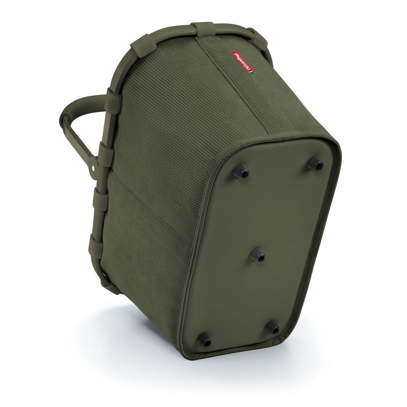 Reisenthel carrybag cord dark matcha – Stable shopping basket with lots of storage space and practical inner pocket – Elegant and water-repellent design - BK5057