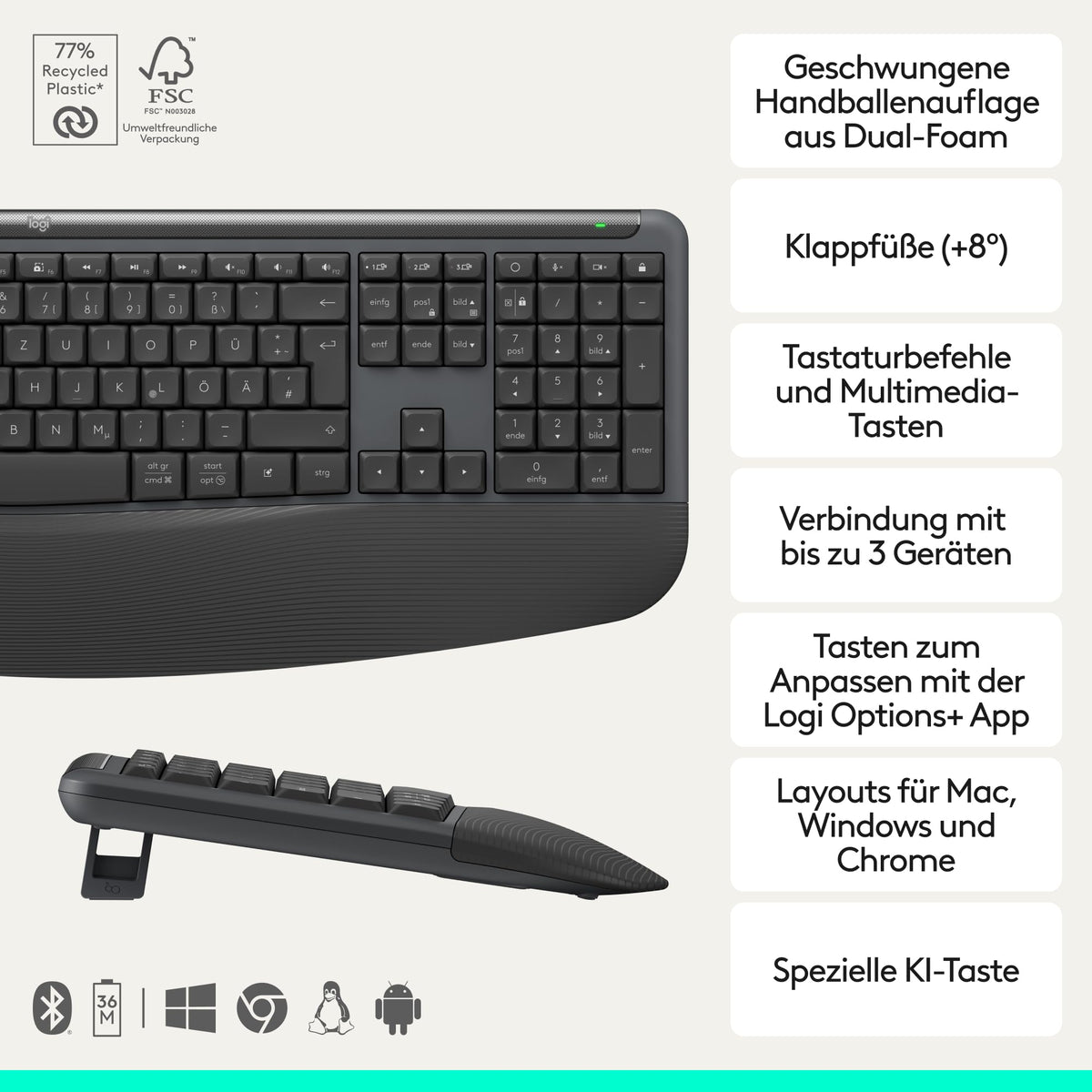 Logitech Signature Comfort Plus Combo MK880 Wireless Keyboard and Mouse Set - 920-014024