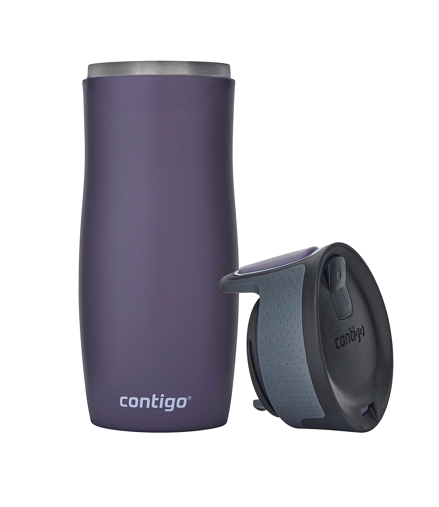 Contigo unisex adult West Loop Autoseal thermal mug, stainless steel insulated mug, coffee mug to go, BPA free, leak-proof travel mug with easy-clean lid, keeps warm for up to 5 hours, 470 ml, dark plum - 2104579