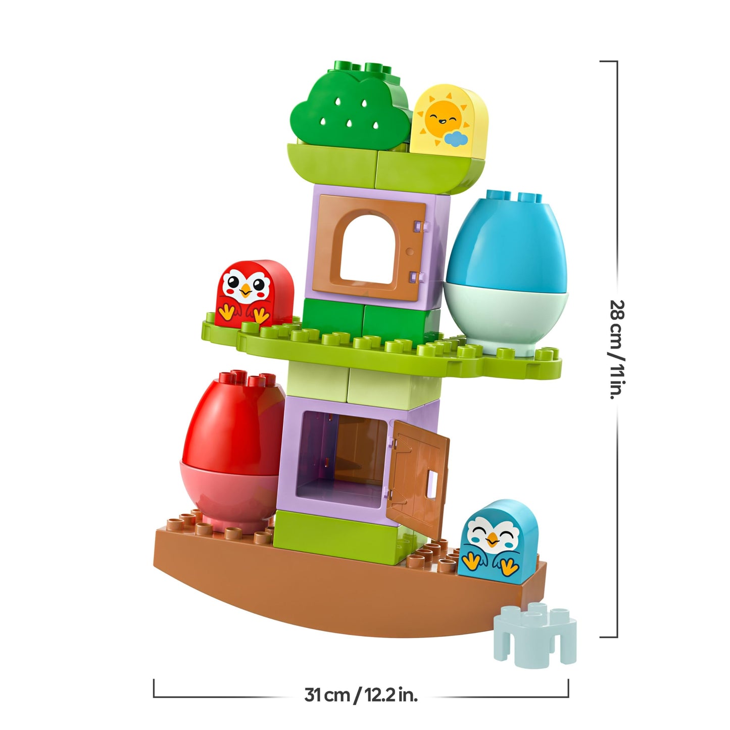 LEGO DUPLO tree for balancing and stacking - baby toy from 1 year - motor skills toy for toddlers - toy for girls and boys - educational toy with 2 bird figures - children's gift 10440