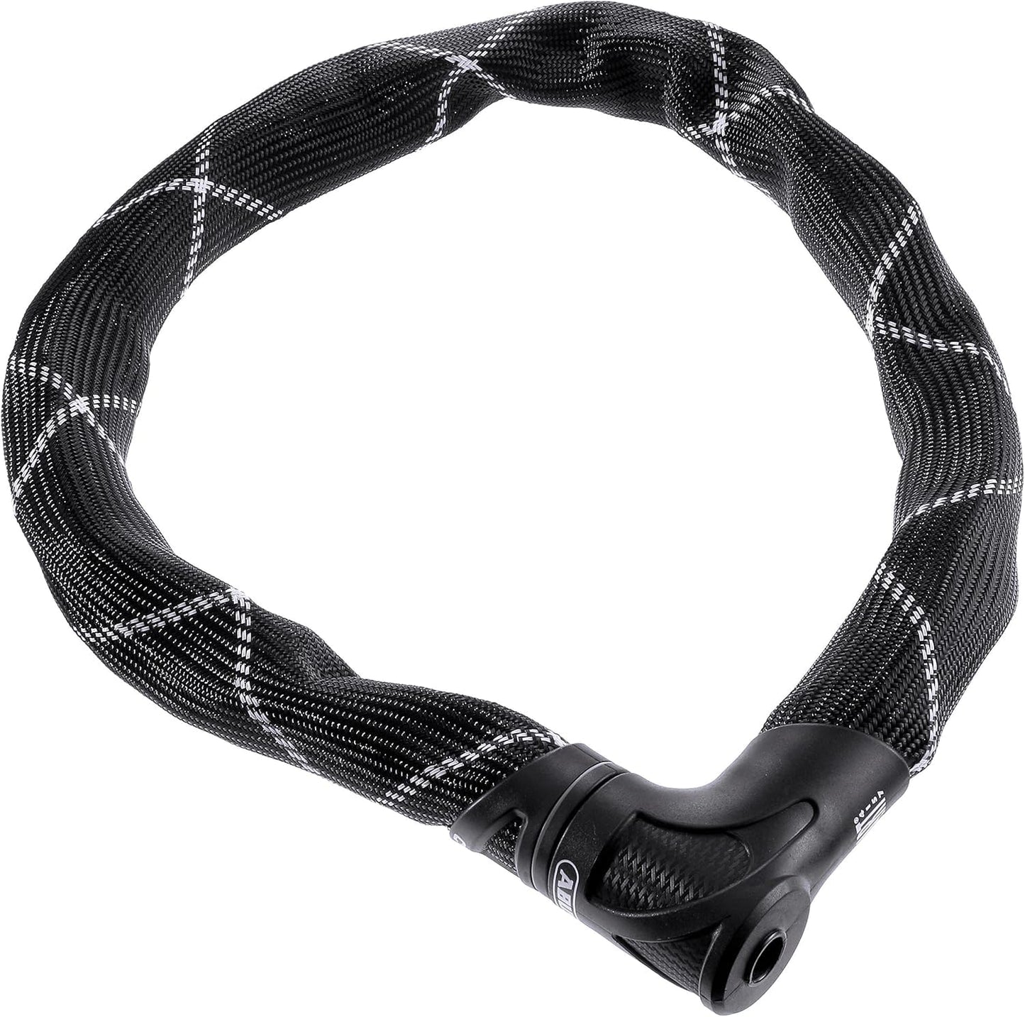ABUS chain lock Iven Chain 8210 - bicycle lock made of hardened steel - with synthetic fiber coating, security level 10 - 85 cm - black - 55152