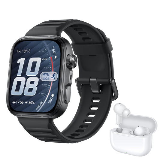 HUAWEI Watch FIT 5 Pro Smartwatch+FreeBuds SE 4 White, GPS, fitness tracker with ECG & sleep tracker, 1.92" display, NFC payment, sports watch with sports analysis, up to 10 days battery, 5 ATM, black - Niki-B29F