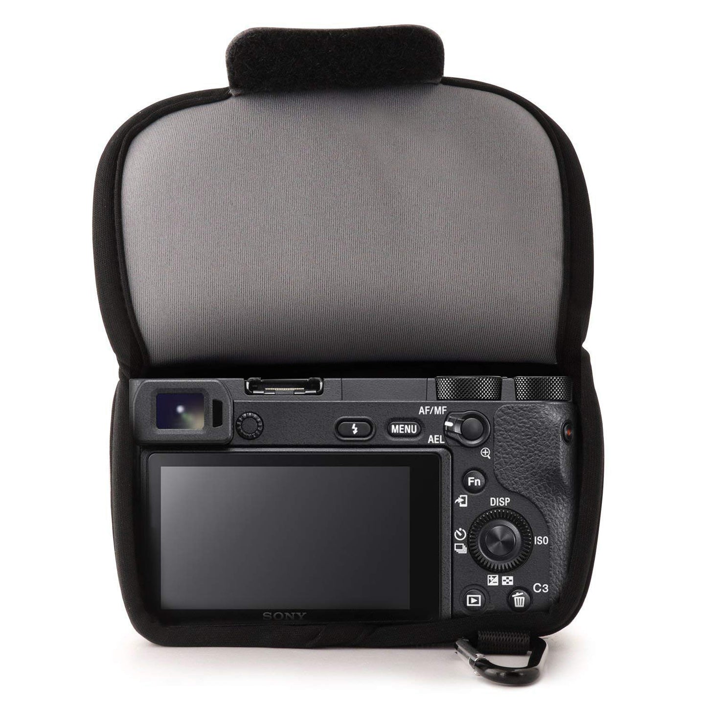 MegaGear Ultralight Neoprene Camera Case Compatible with Sony Alpha A6400, A6500, A6300, A6000 (16-50mm) - Gray - MG065