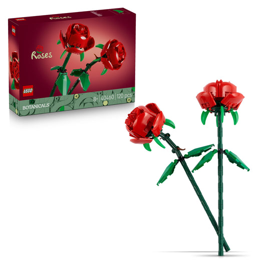 LEGO Botanicals Roses - Artificial Flower Set - Mother's Day Gift - Desk Decoration or Flower Decoration - Model Building for Women and Men - 40460
