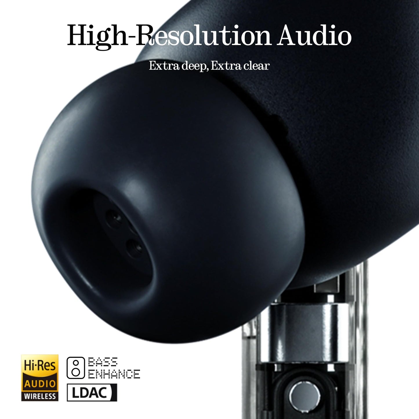 Nothing Ear (a) wireless Bluetooth headphones with ANC, bass enhancement algorithm and up to 42.5 hours of playback time - black - NOTHING