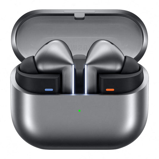 Samsung Galaxy Buds3 Pro Wireless Bluetooth Headphones, Active Noise Cancelling (ANC), Adaptive Noise Control, 360 Audio, In-Ear Headphones with Hi-Fi Sound, Silver, Includes Anymode Clear Cover - SM-R630NZAADBT