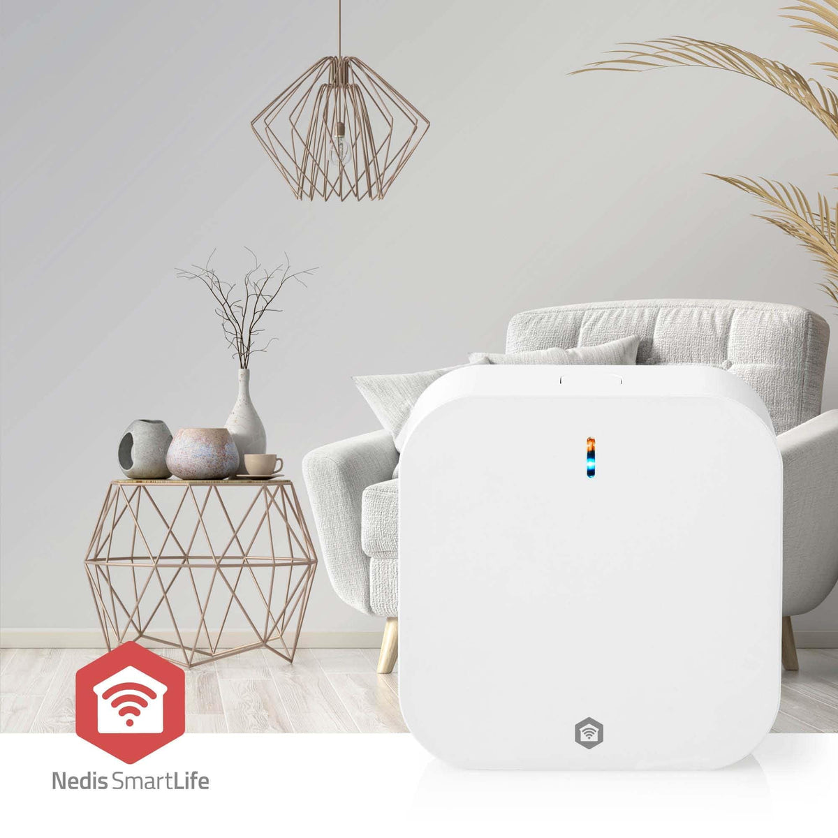 Nedis WIFIZBT10CWT SmartLife Gateway - Bluetooth Zigbee 3.0 - For up to 50 devices - AC powered - Android/iOS - White