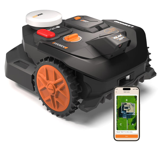 Worx Vision Cloud WR304E, 2WD Robotic Mower without Boundary Wire, 400 m²