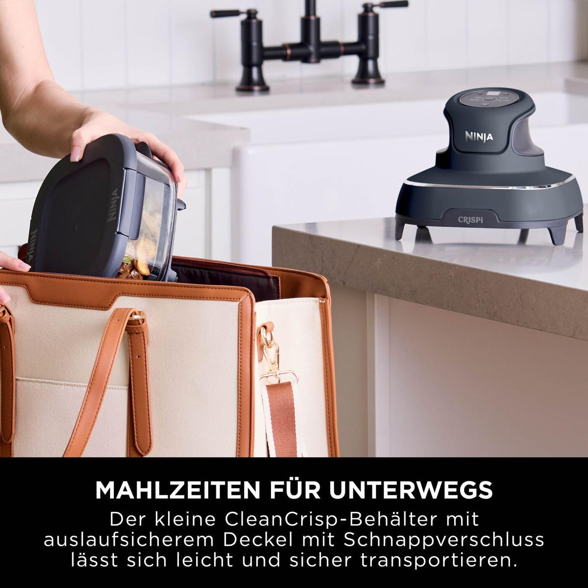 Ninja CRISPi 3,8-l-TempWare-Glasbehälter mit Deckel, XSKLIDPLTEUUK
