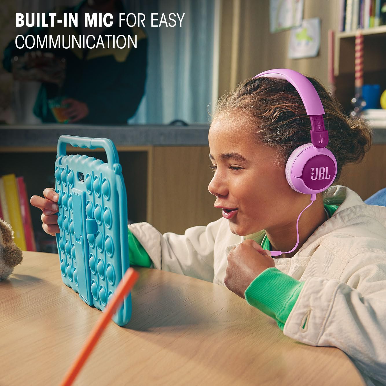 JBL Junior 320, On-Ear-Kopfhörer mit Kabel und eingebautem - JBLJR320BLU