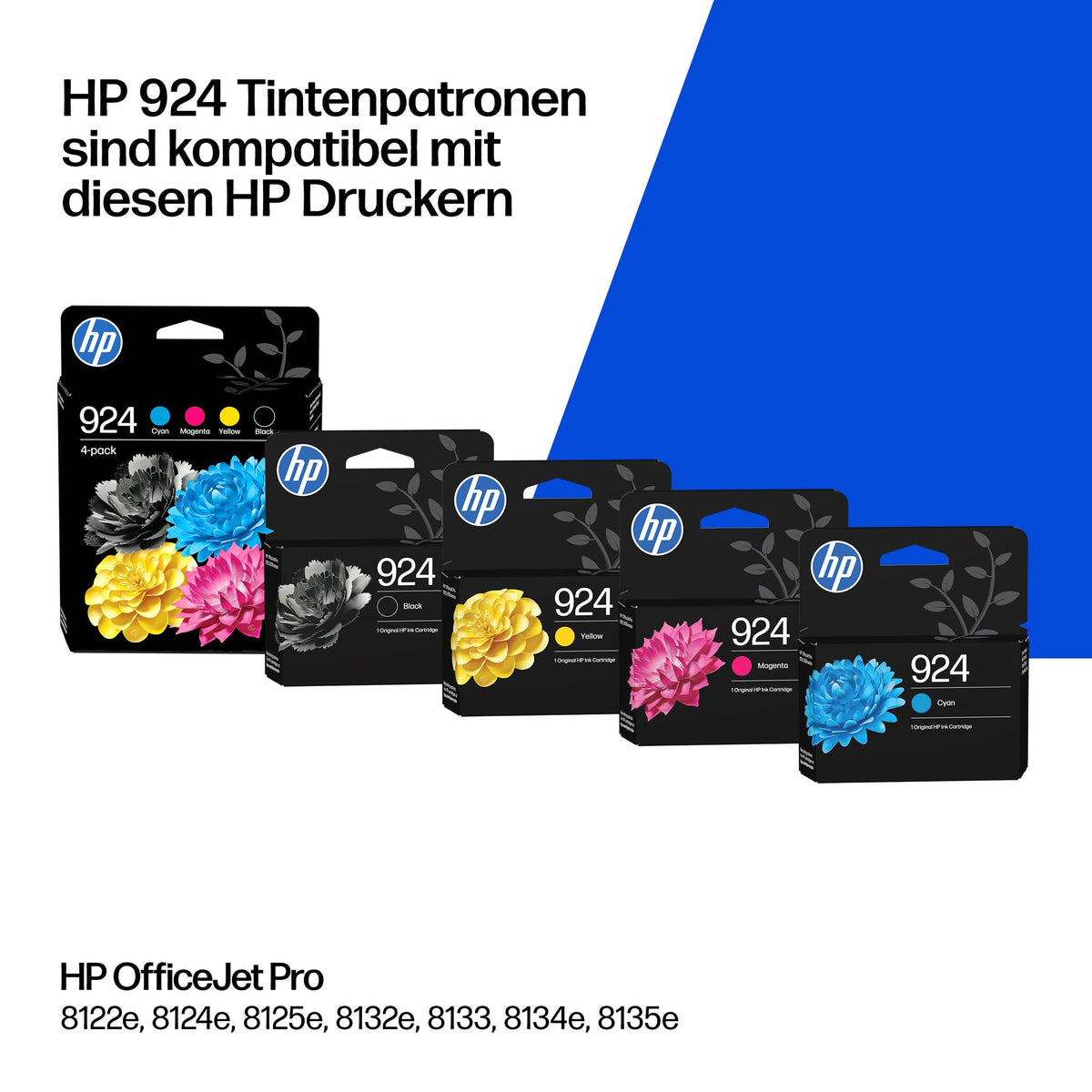 HP 924 Negru, Cartuș de imprimantă original - 4K0U6NE#LS1