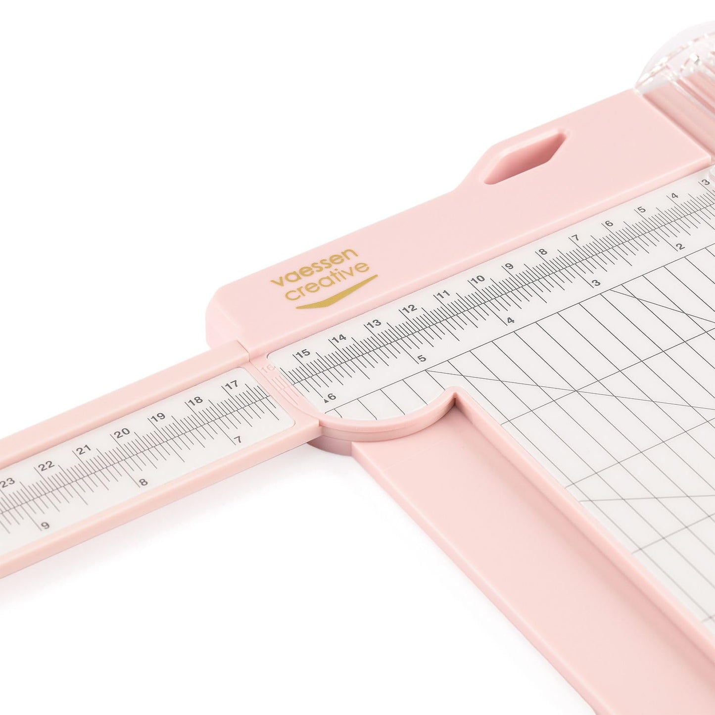 Vaessen Creative 2207-110 Paper Cutter for Cutting and Folding Straight Lines on A3, A4 and Smaller Paper Sizes, Pink, for Scrapbooking and Card Making, 6" x 12"