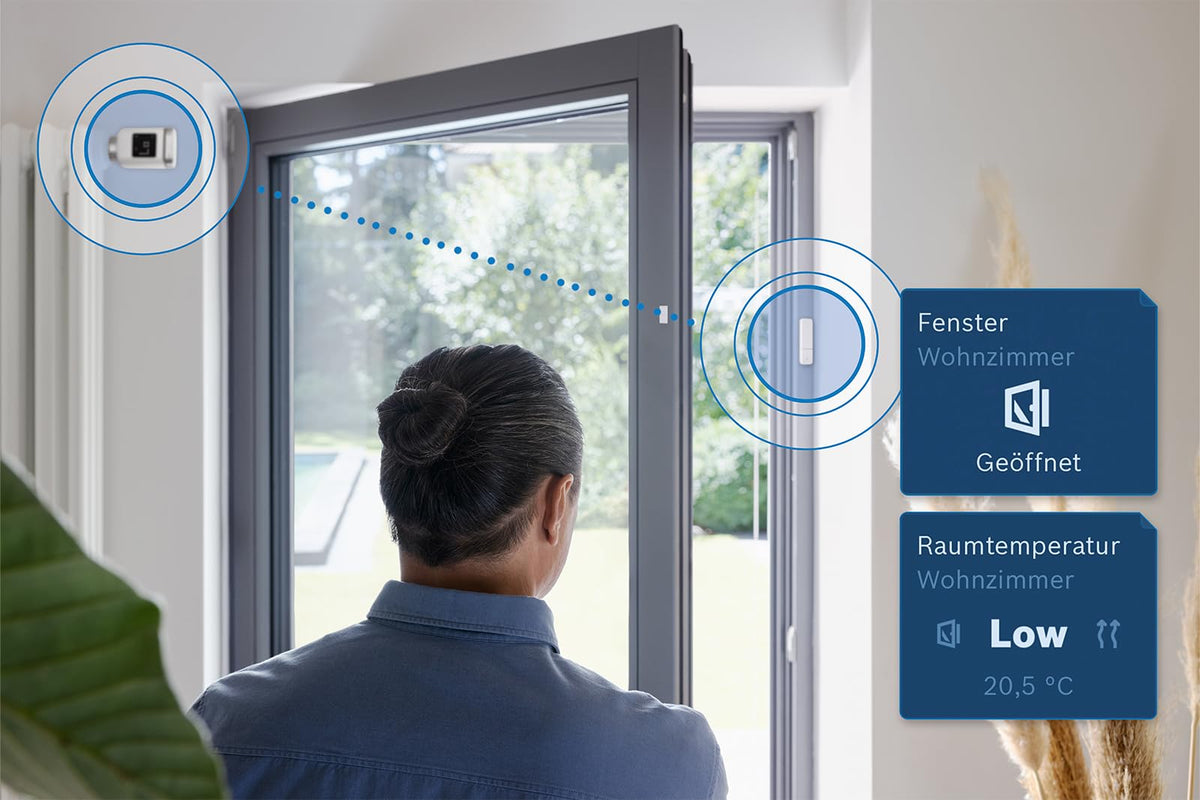 Bosch Smart Home Starter-Paket Raumklima II, control eficient al climatului interior și încălzire eficientă din punct de vedere energetic, compatibil cu Apple Homekit, Amazon Alexa și Google Assistant - 8750002655