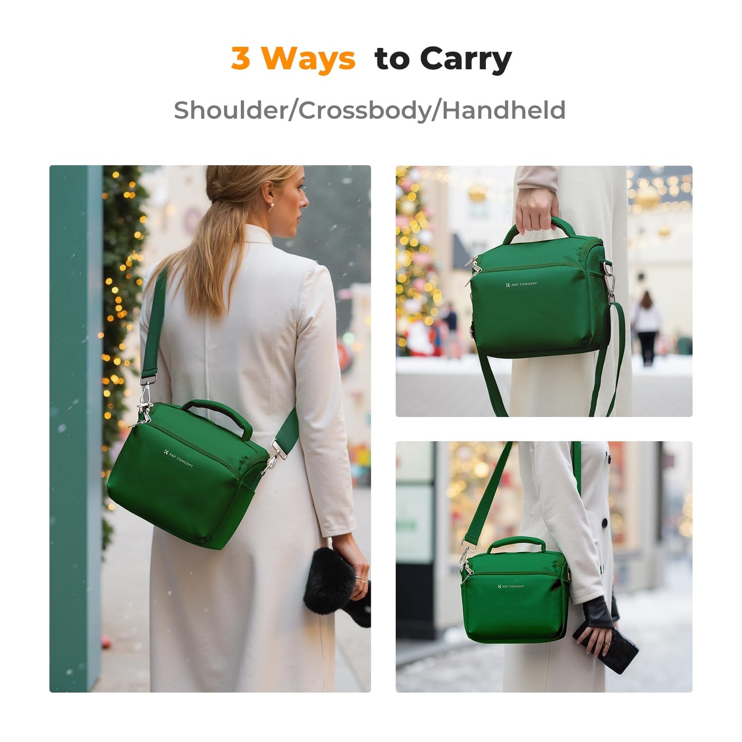 K&F CONCEPT Camera Backpack Camera Bag, SLR Bags Shoulder Bag, Camera Bag Liner Bag, Photo Bag for Photographers Suitable for Daily Use (Green) - JPKF13.179V8US