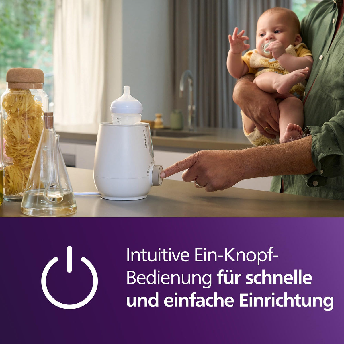 Philips Avent Premium 2-in-1 Bottle Warmer and Sterilizer – Warm water bath technology with hospital-grade standards, intelligent temperature sensor, prevents hot spots, SCF359/00