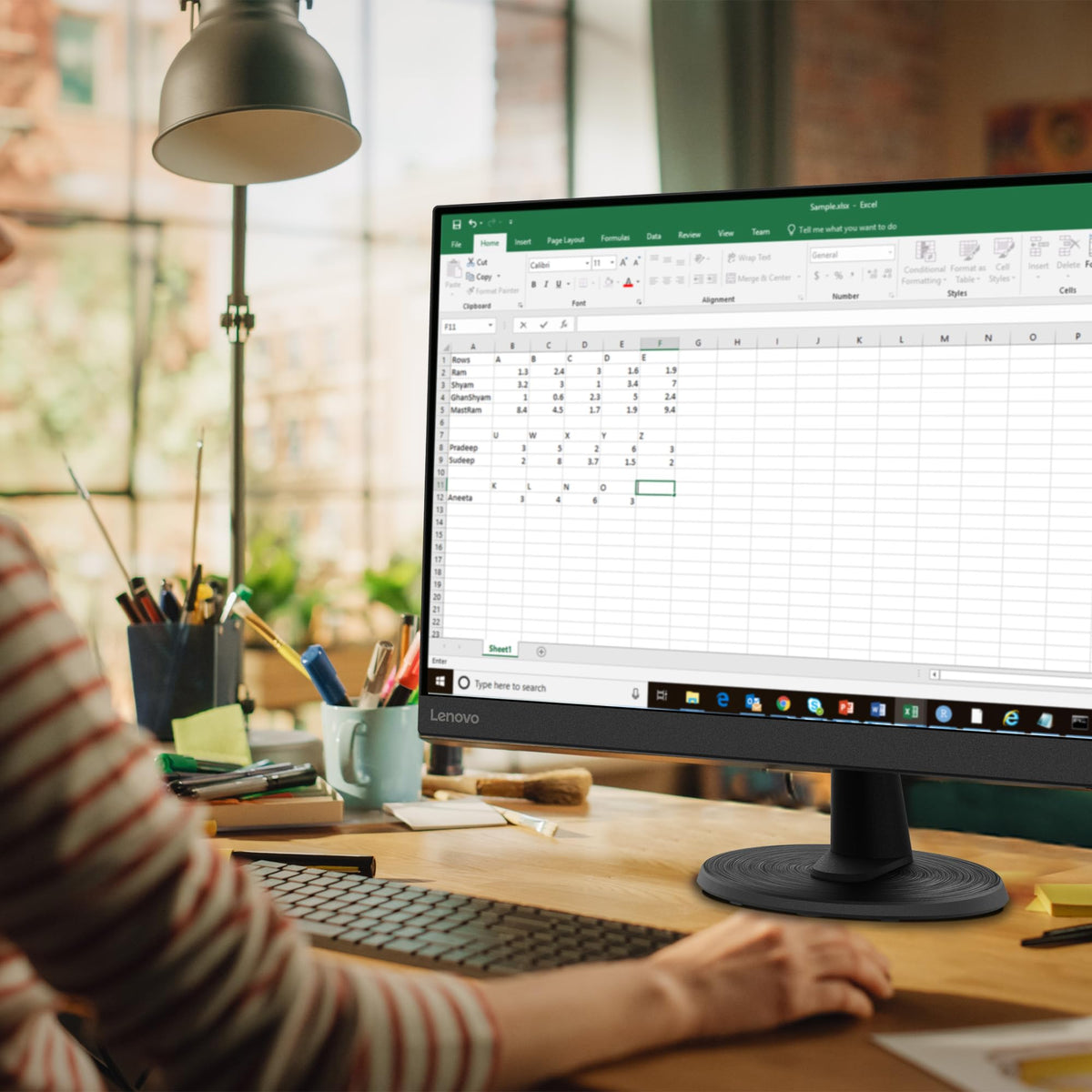 Lenovo D27-45 Monitor | 27" Full HD Monitor | 1920x1080 | 75Hz | 250 nits | 4ms response time | VA panel | HDMI | VGA | AMD Radeon FreeSync | anti-glare | 4.6kg | black - 67A5KAC6EU