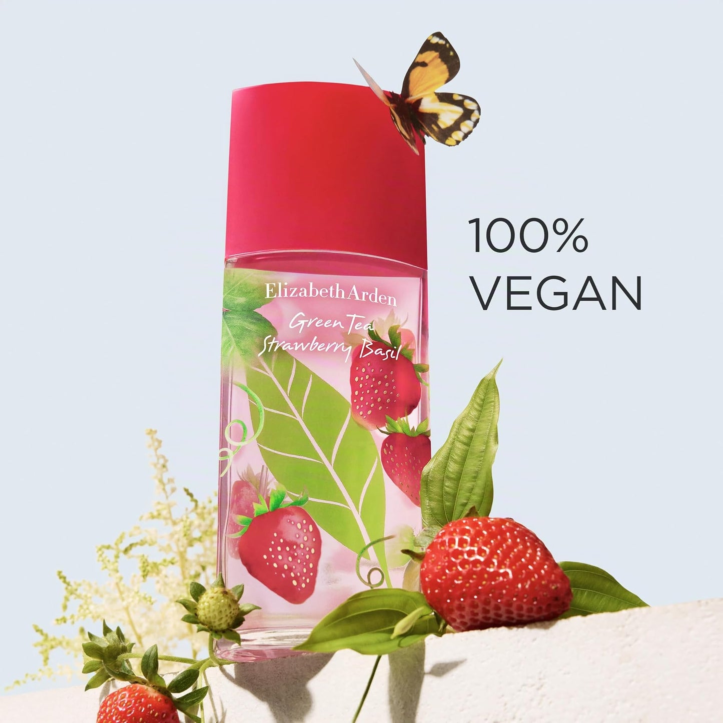 Elizabeth Arden - Green Tea Strawberry Basil Eau de Toilette, Fresh Fruity Women's Perfume with Green Tea, Strawberry and Basil, Light, Invigorating Fragrance for Women with Long-Lasting Freshness, 100ml - A0139580