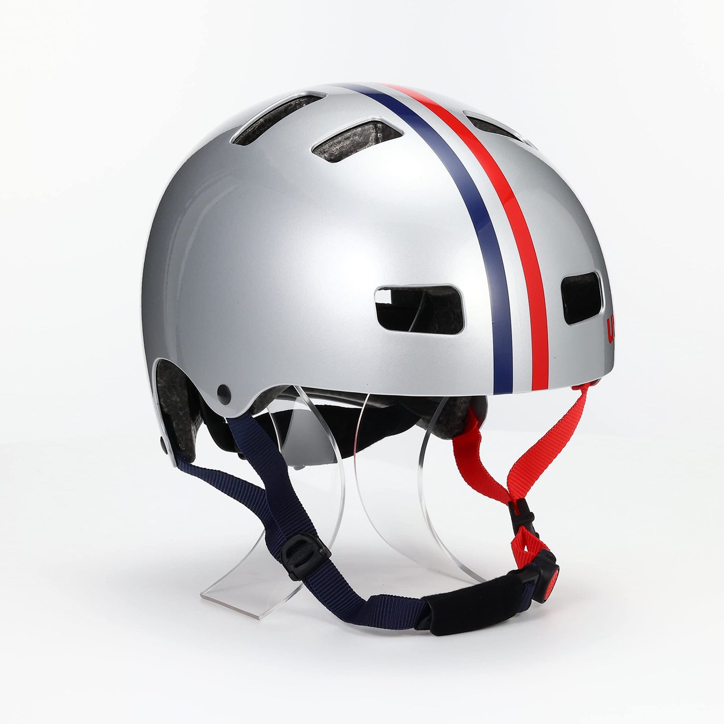 uvex Kid 3 - robust bicycle helmet for children - individual size adjustment - optimized ventilation - Race Silver - 51-55 cm - S4148193015