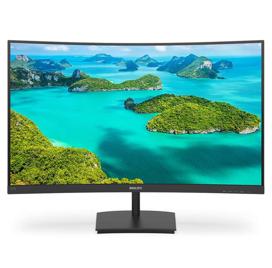 Philips 271E1SCA 27-inch Curved FHD Monitor, 75Hz, VA Panel, 4ms GtG, FreeSync, Speakers, (1920x1080 HDMI 1) Black - 271E1SCA/00