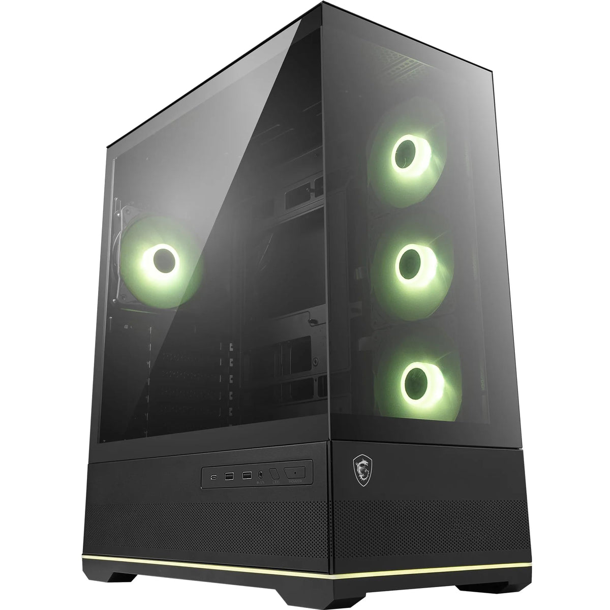 MSI MAG PANO 110R PZ – Mid-Tower Gaming PC Case – Supports GPUs with a length of up to 400 mm, removable dust filters, USB 20 Gbit/s (Type C), back-connect ATX and Micro-ATX. - 306-7G28R21-JA4