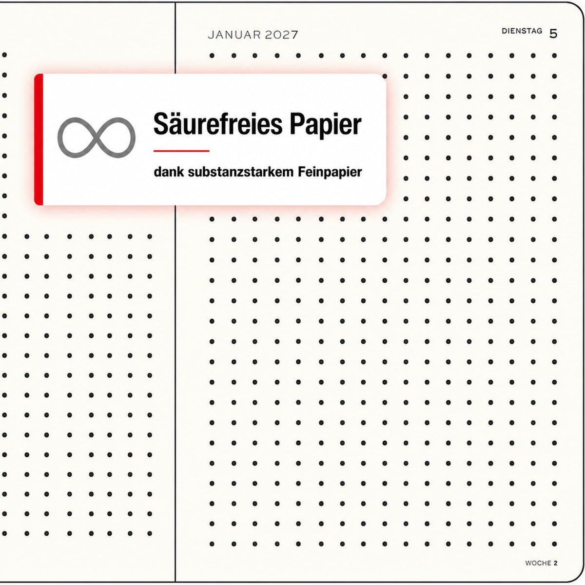 LEUCHTTURM1917 Quarterly Daily Calendar 2027 Dotted, Pocket (A6), Flexcover, Set of 4 (1 calendar per quarter), Shades of Rose, Calendar Overview 2027, 12-Month Planning, Moon Phases & International Holidays - 400373