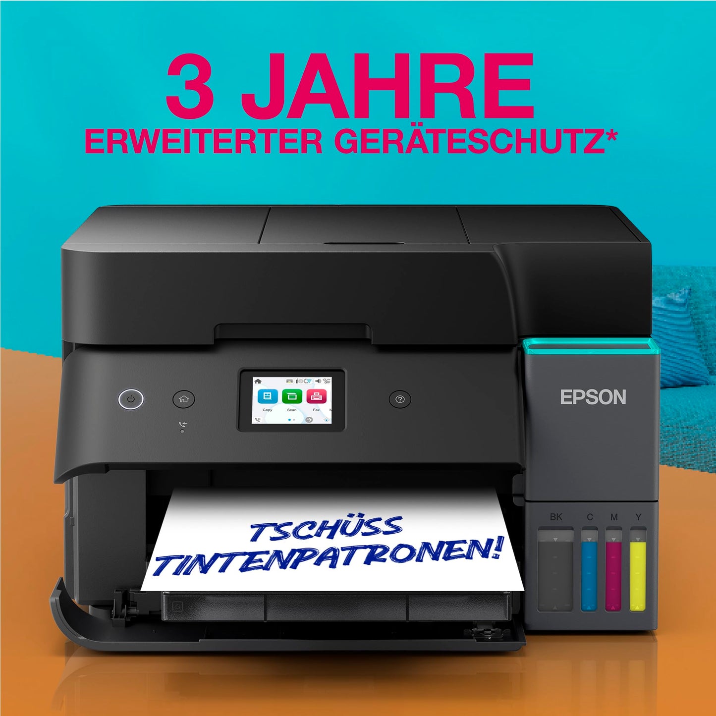 Epson EcoTank ET-4950 ink tank printer | for the home office | WiFi & Ethernet | A4 | (Duplex) printing, scanning, copying, faxing | 6.1 cm touchscreen | ADF | Includes ink for up to 3 years - C11CL40402