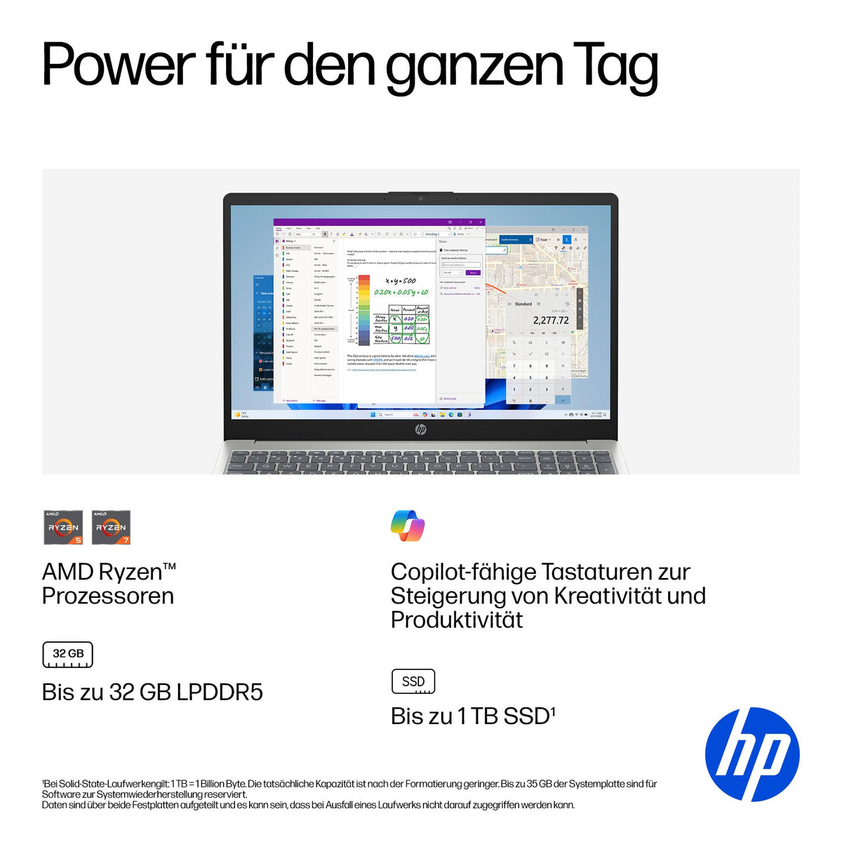 HP Laptop, 15.6" FHD, AMD Ryzen 5, 16GB RAM, 512GB SSD - D7SR8EA#ABD
