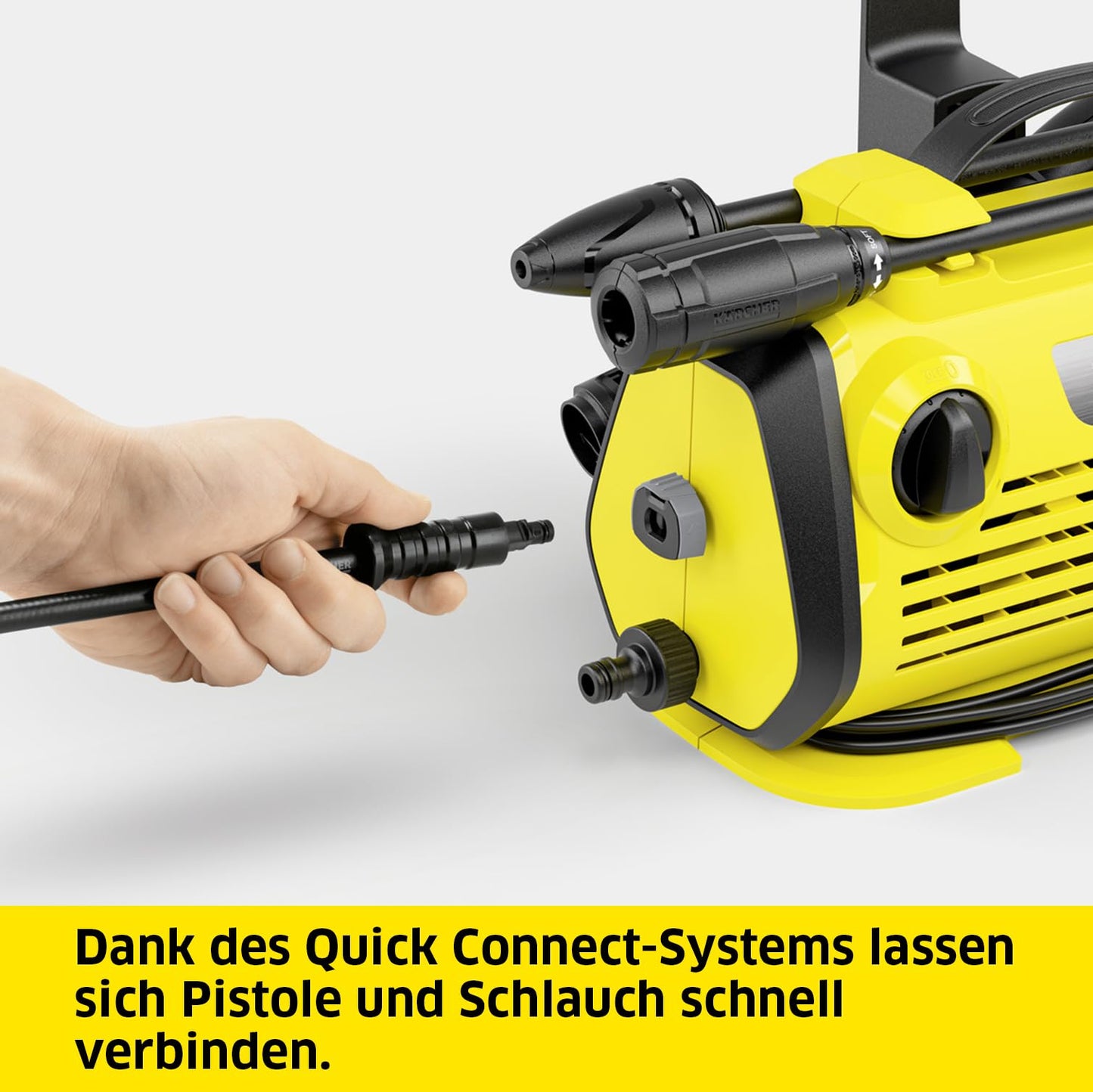 Kärcher high-pressure cleaner K 3 Horizontal Plus, pressure: max. 120 bar, delivery rate: 380 l/h, area performance: 25 m²/h, weight: 4.8 kg, high-pressure hose and gun, dirt blaster, jet lance - 1.602-823.0