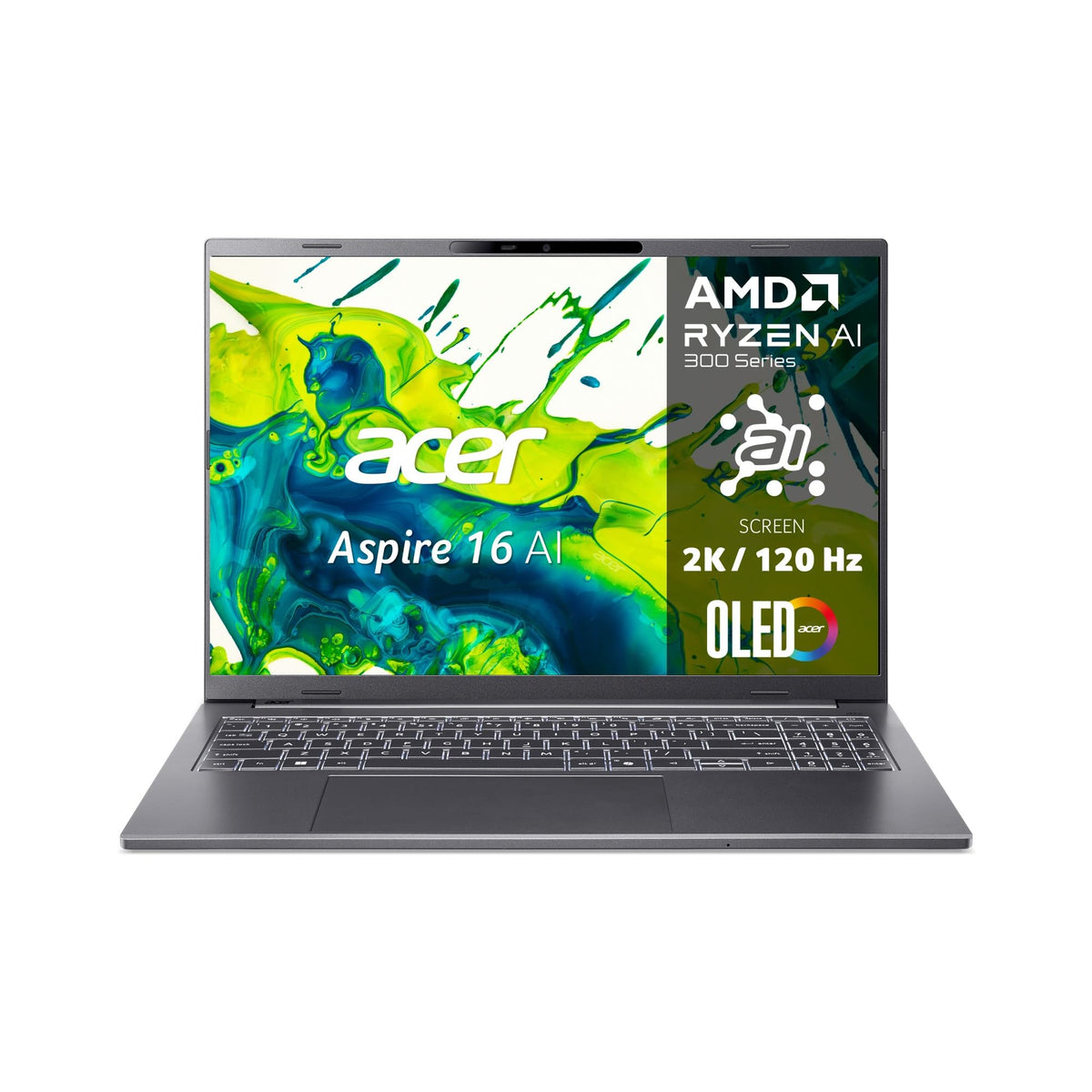 Acer Aspire 16 AI OLED | Laptop | Ryzen AI 5 | 16GB | 512GB | cu adaptor de alimentare - A16-61M-R8RH
