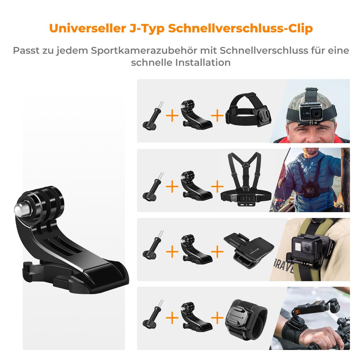 K&F CONCEPT Action Camera Accessories Kit Chest Strap Backpack DJI Osmo 360/Insta360 X5/X4/X3 Shoulder Strap Holder 360° Rotating Head Strap and Hand Strap for GoPro Hero 13/12/11/10/9/8/Osmo Action Series - SKU.2289