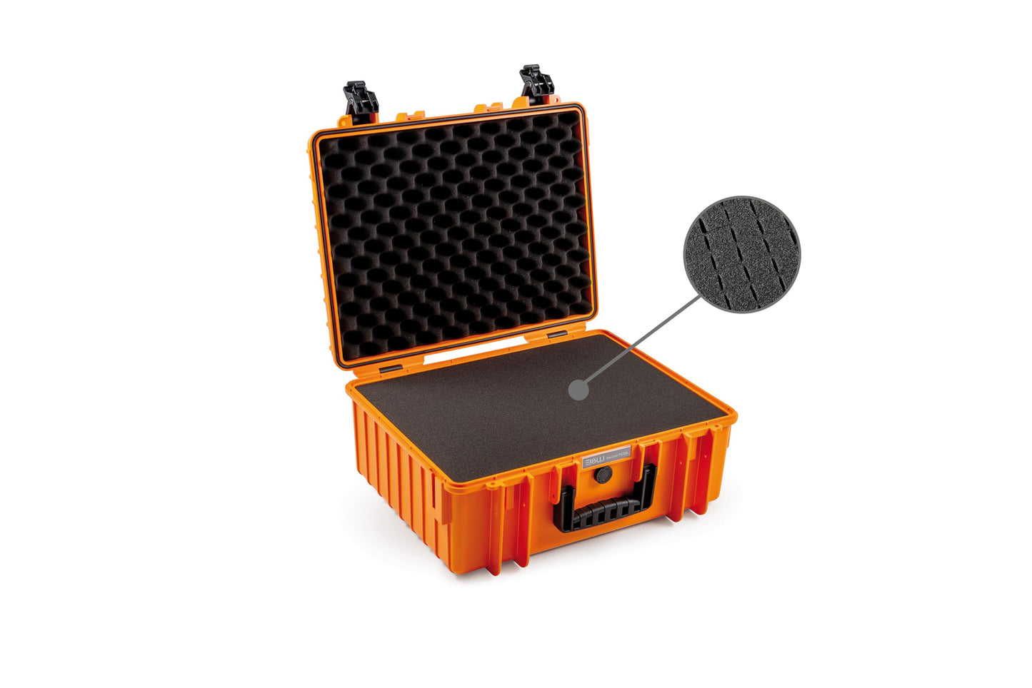 B&W International multi-purpose case Outdoor 6000 (PP.326) orange - with cube foam - waterproof (IP67), dustproof, impact-resistant, extremely robust - 6000/O/SI