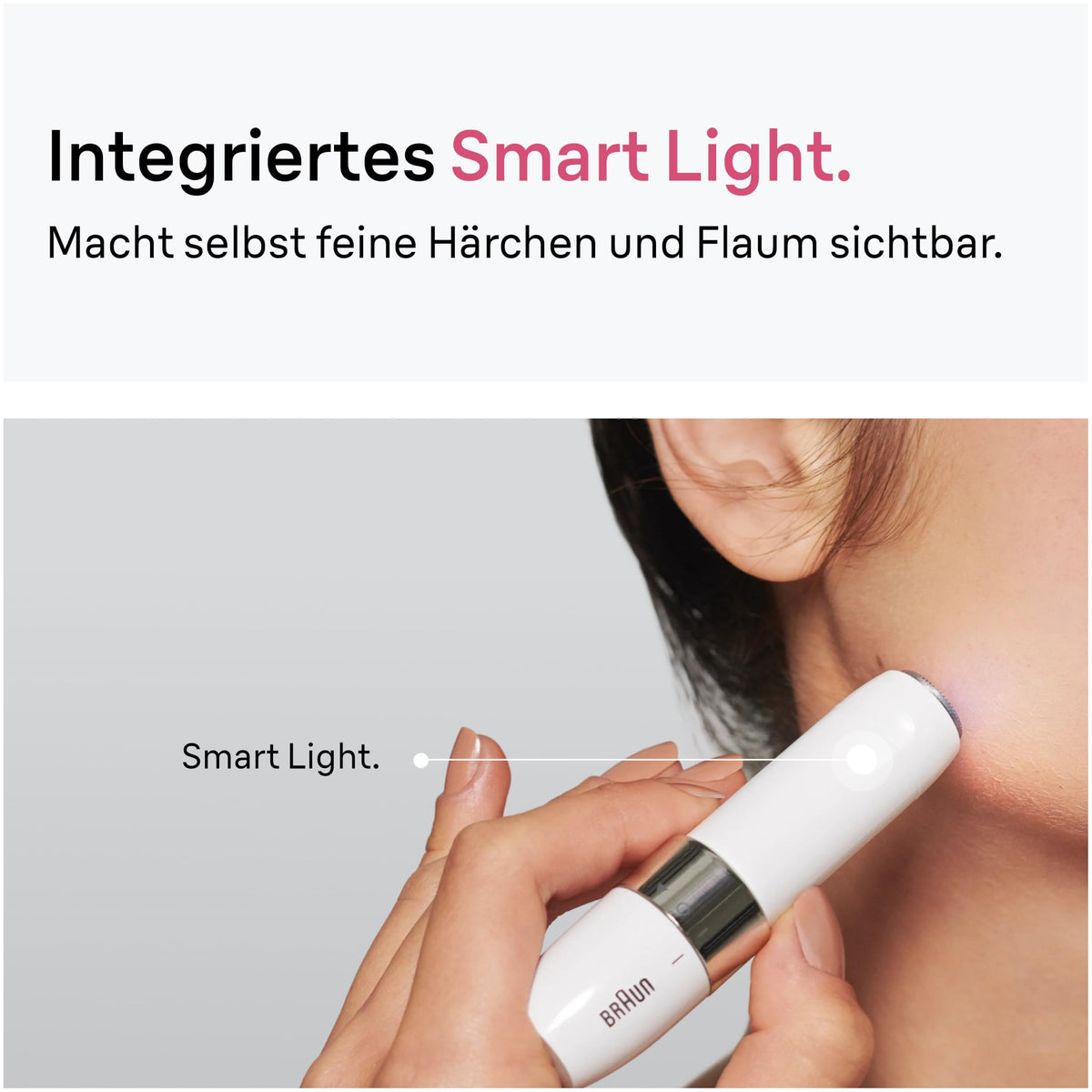 Braun Face Mini-epilator pentru femei, îndepărtarea părului, FS1005, Alb
