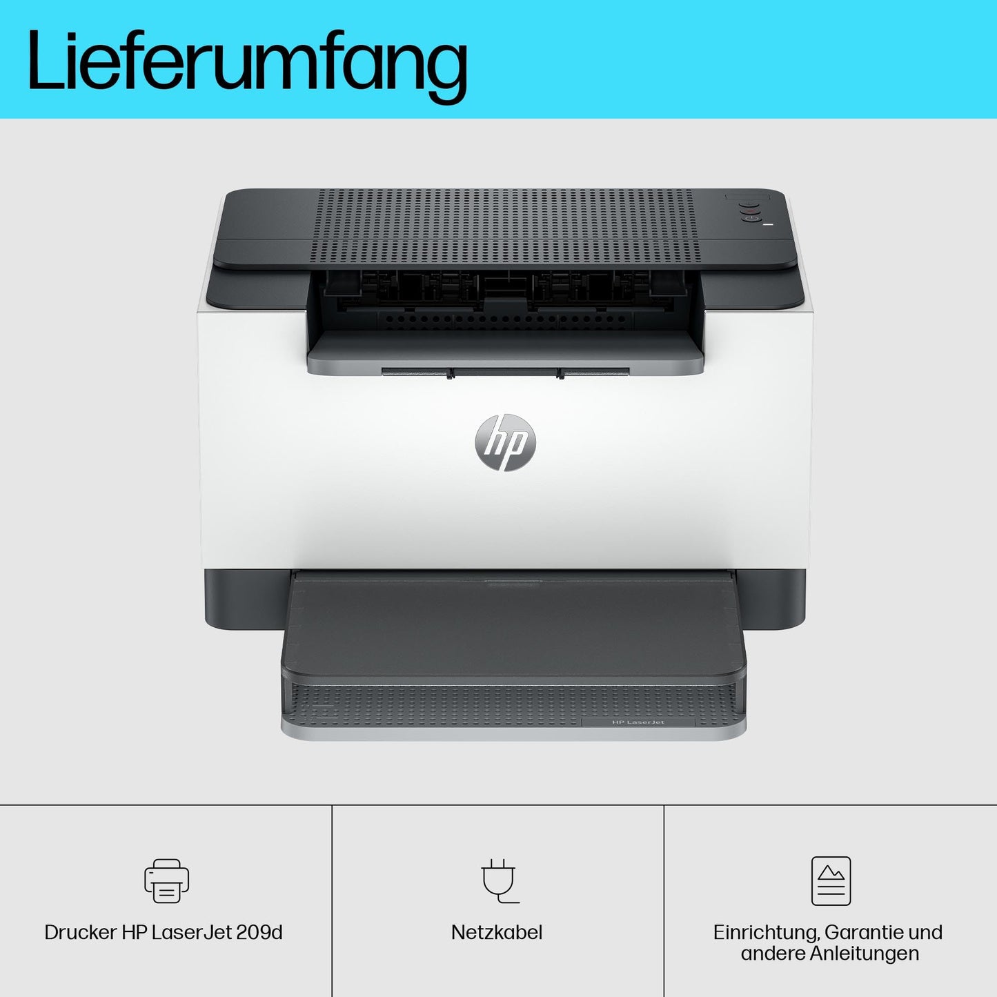 HP LaserJet M209d laser printer black and white, automatic. Double-sided printing, USB, LED control panel, output tray for 100 sheets, auto-on/auto-off, smart app - 8J9L0F#B19