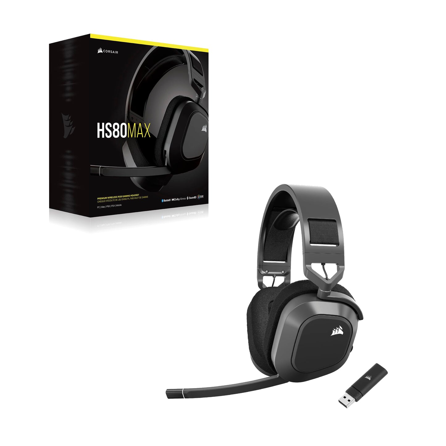 CORSAIR HS80 MAX WIRELESS Multiplatform Gaming Headset CA-9011295-WW