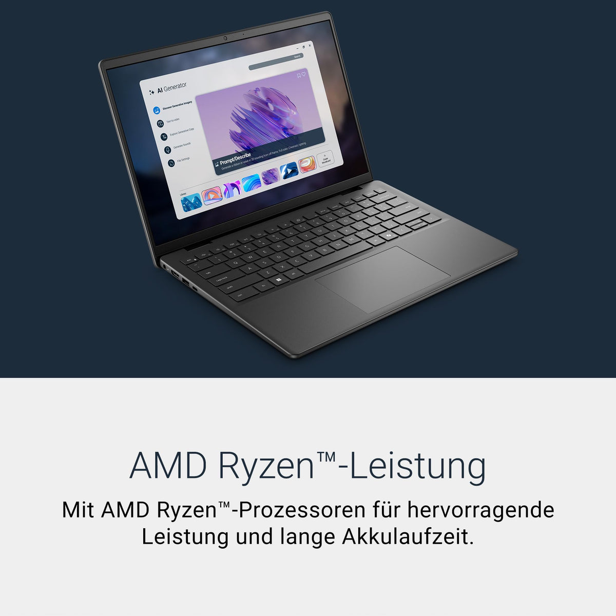 Dell 14 Laptop - AMD Ryzen 5 220, 16GB RAM, 512GB SSD - DDC14255-A268BLK-PDE