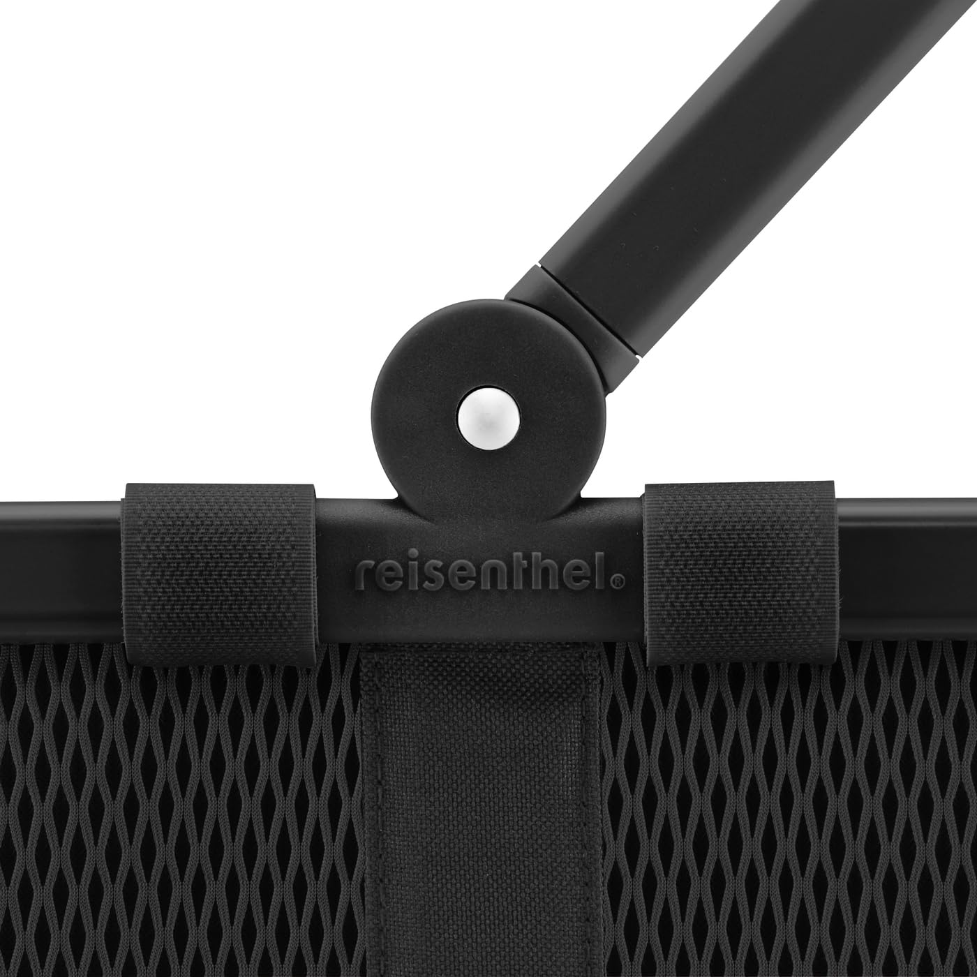 Reisenthel carrybag frame mesh black – Sturdy shopping basket with lots of storage space and practical inner pocket – Elegant and water-repellent design - BK7082