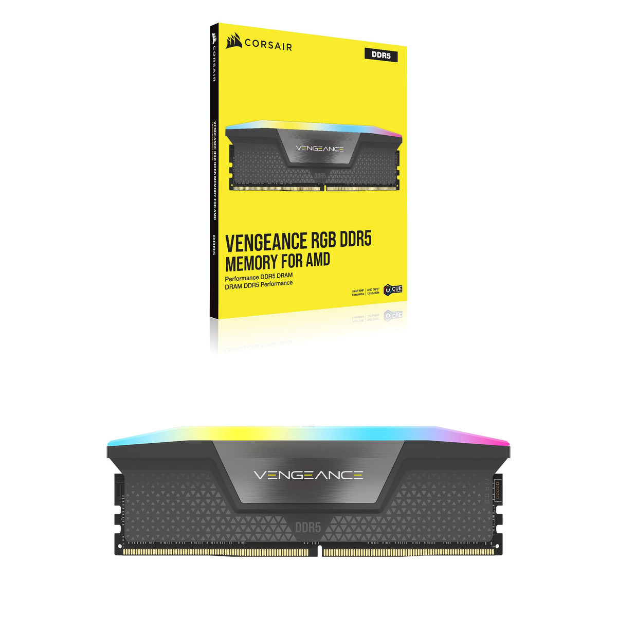 CORSAIR Vengeance RGB DDR5 16GB (1 x 16GB) până la 6000MHz AMD Intel RAM - CMH16GX5M1E6000Z36