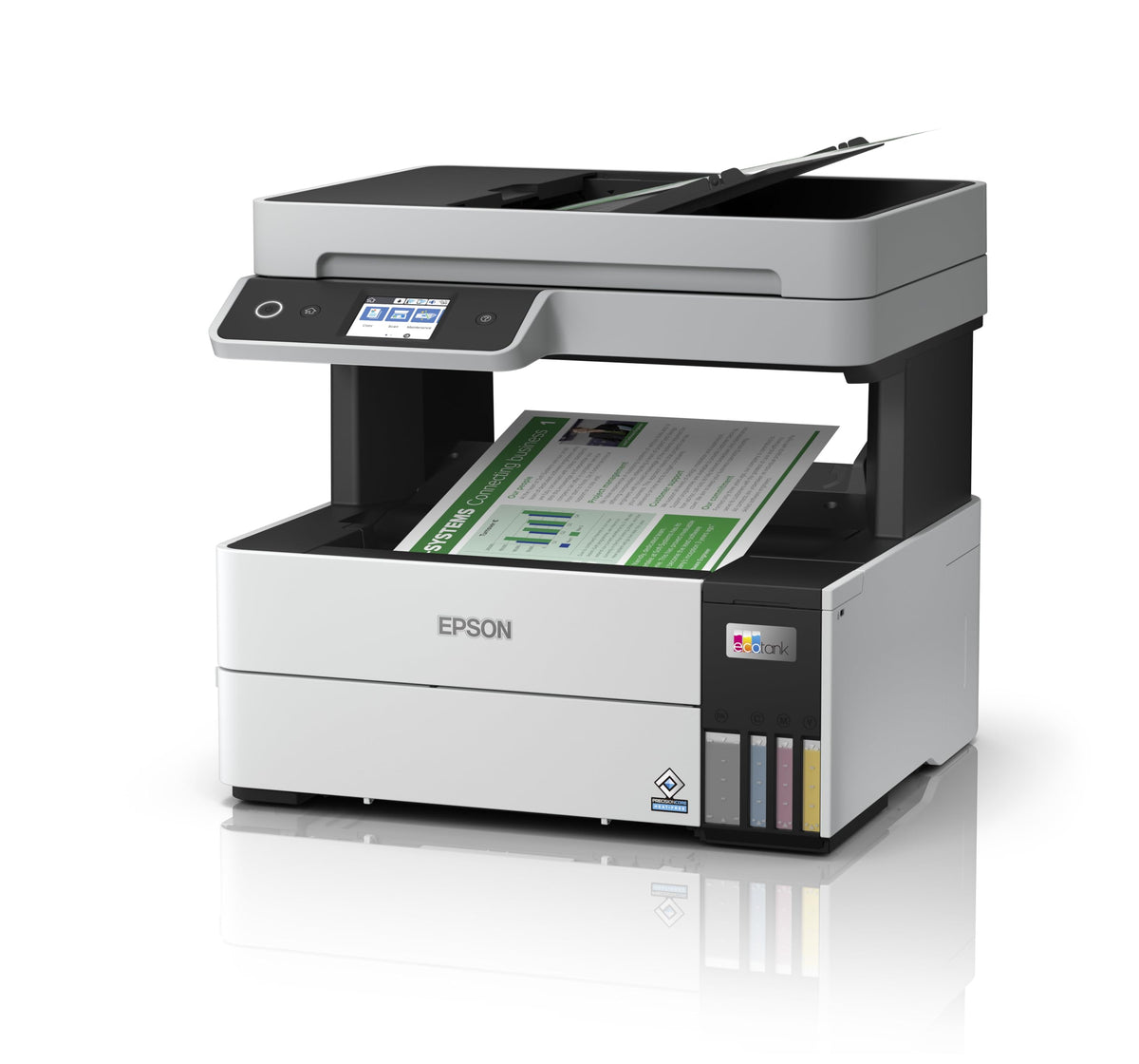 Epson EcoTank ET-5150 Ink Tank Printer | for small offices & businesses | WiFi & Ethernet | A4 | Print, Copy, Scan | Duplex Printing | 6.1 cm Touchscreen | 35 Pages Document Feeder
