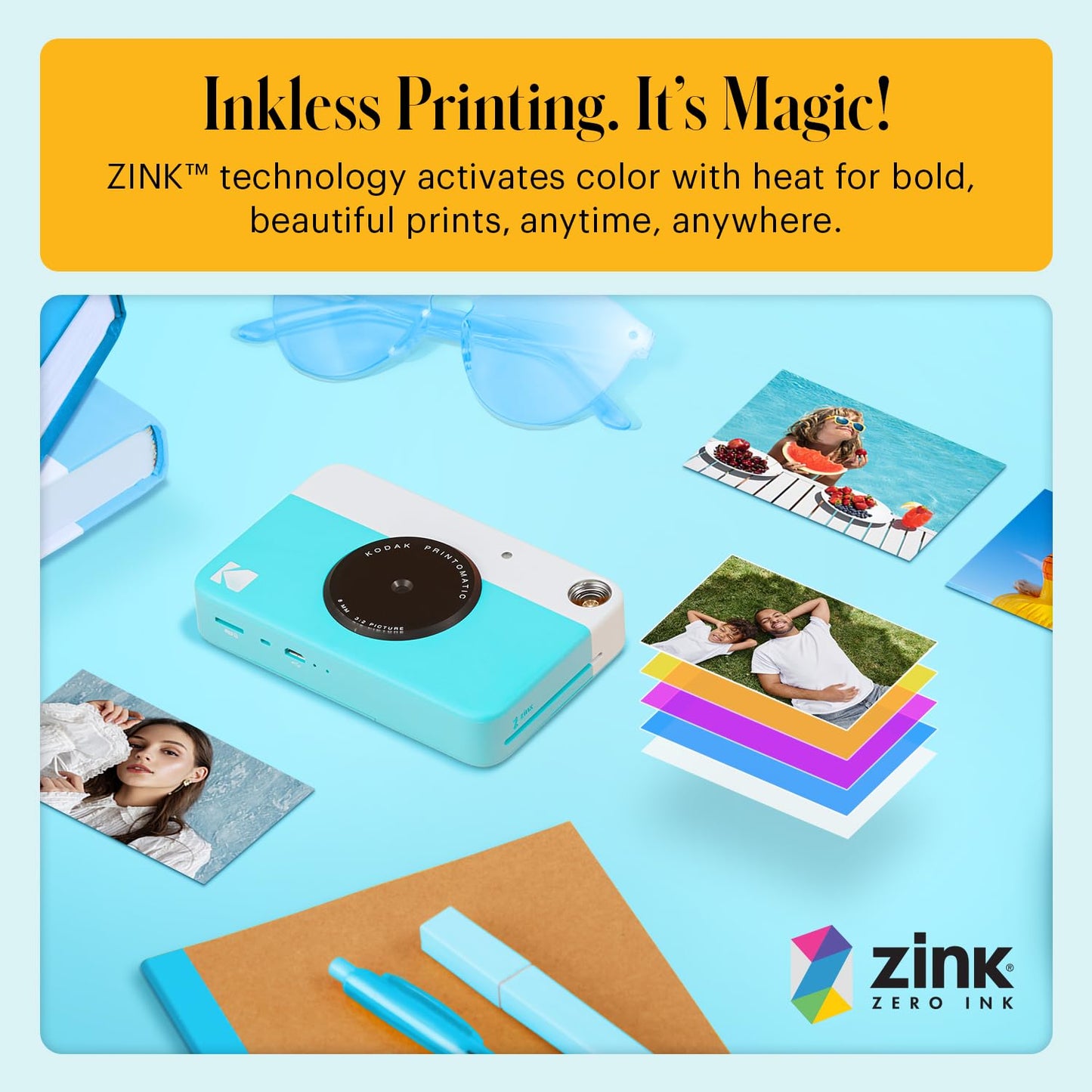 KODAK PRINTOMATIC Digitale Sofortbildkamera AMZRODOMATICK3BL