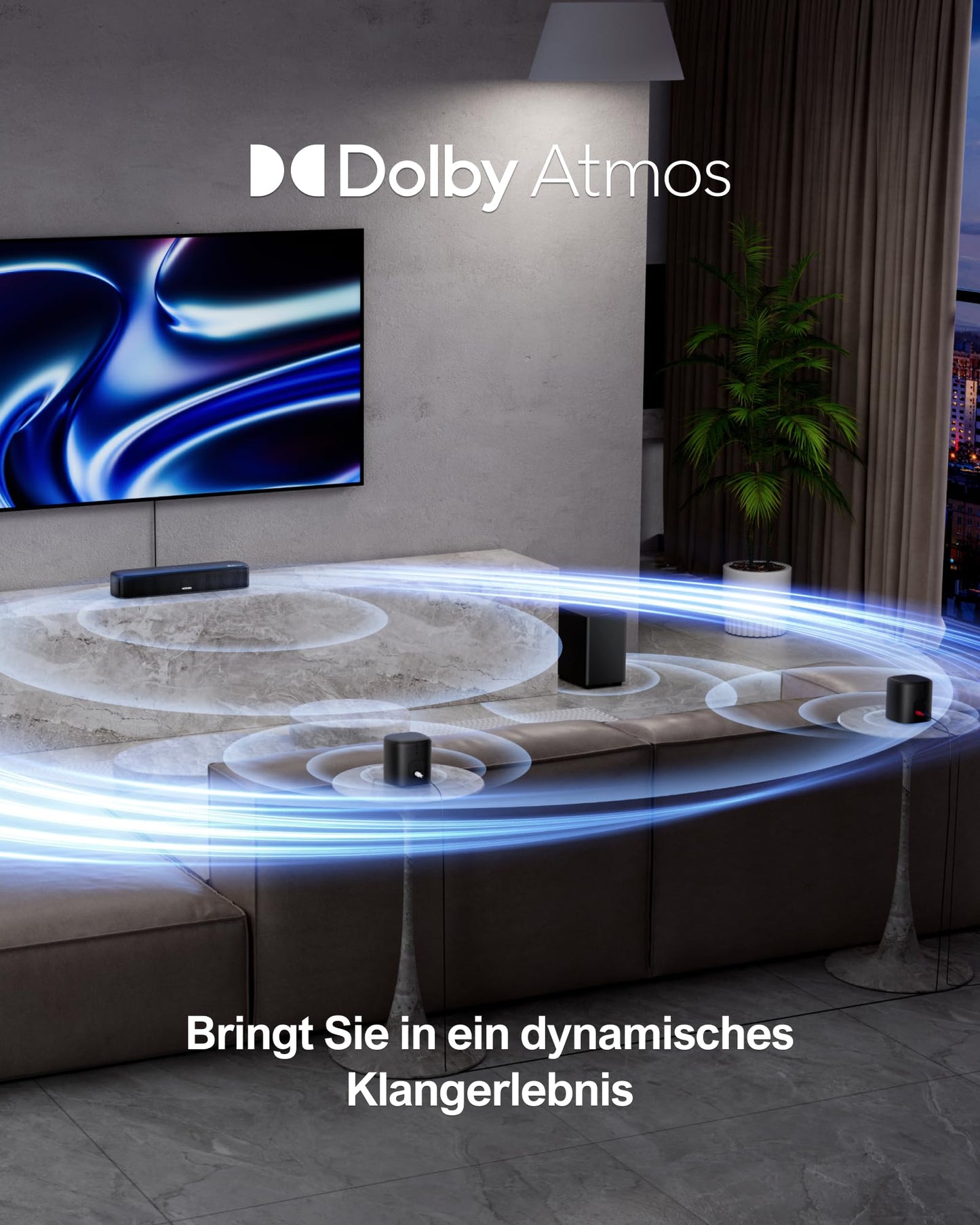 ULTIMEA 5.1 Soundbar with Dolby Atmos, Surround Sound System, Aura A50 Pro - U2523
