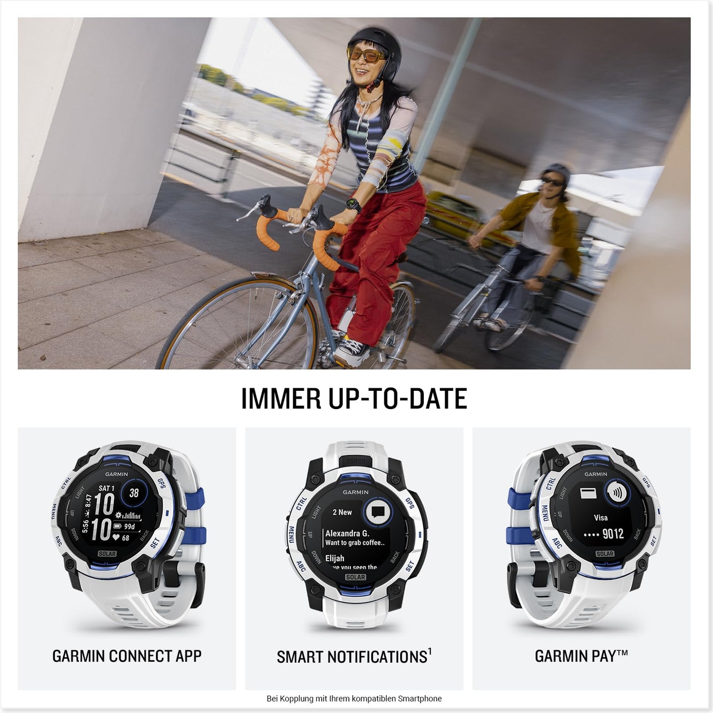 Garmin Instinct 3 45mm SOLAR - GPS multisport smartwatch, 0.9" display, up to 28 days battery life, 80+ sports apps, navigation function, smart features, LED flashlight, waterproof - 010-02934-03