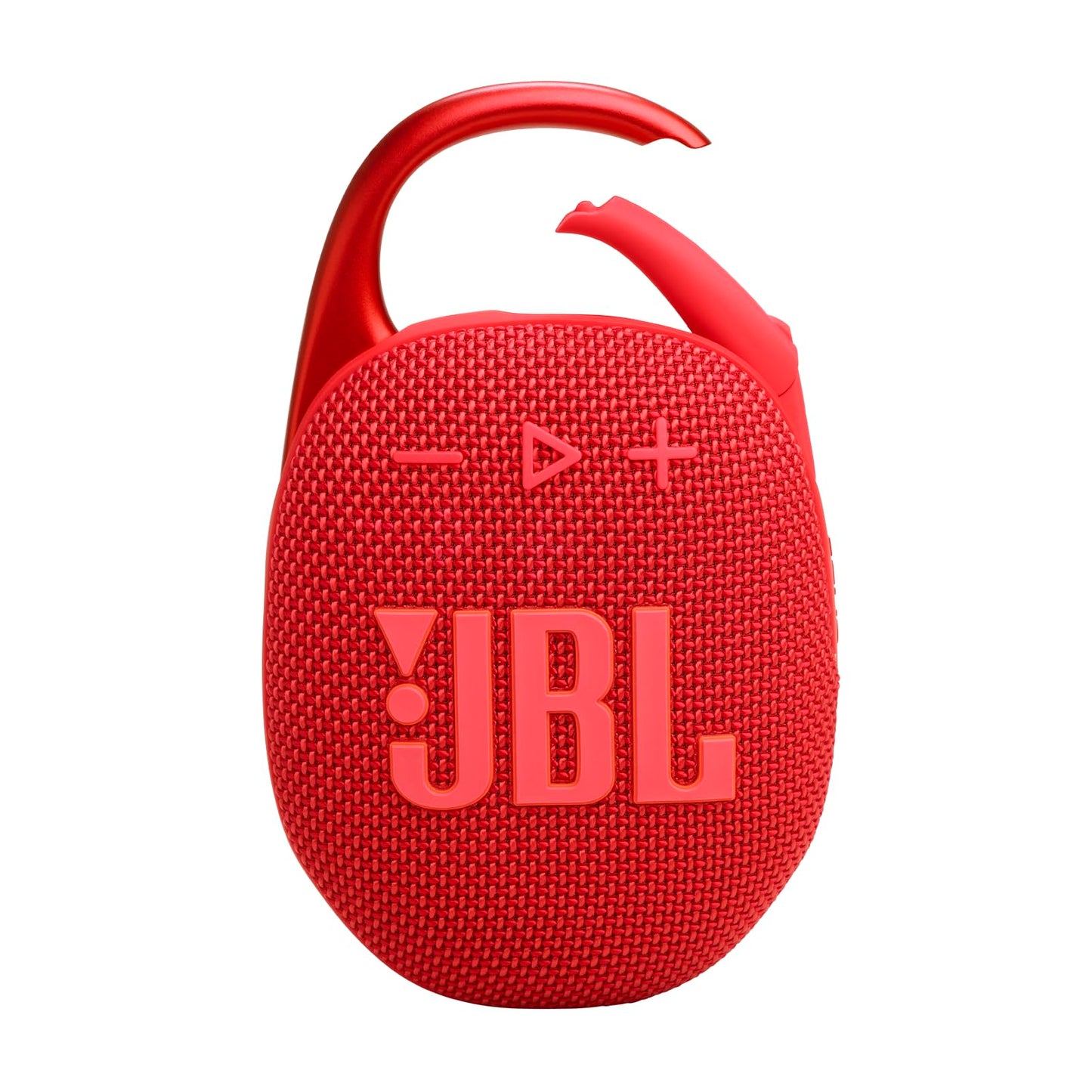JBL Clip 5 - Red - Portable Bluetooth speaker box with JBL Pro Sound, deep bass and playtime boost function - Waterproof and dustproof - 12 hour runtime - JBLCLIP5RED