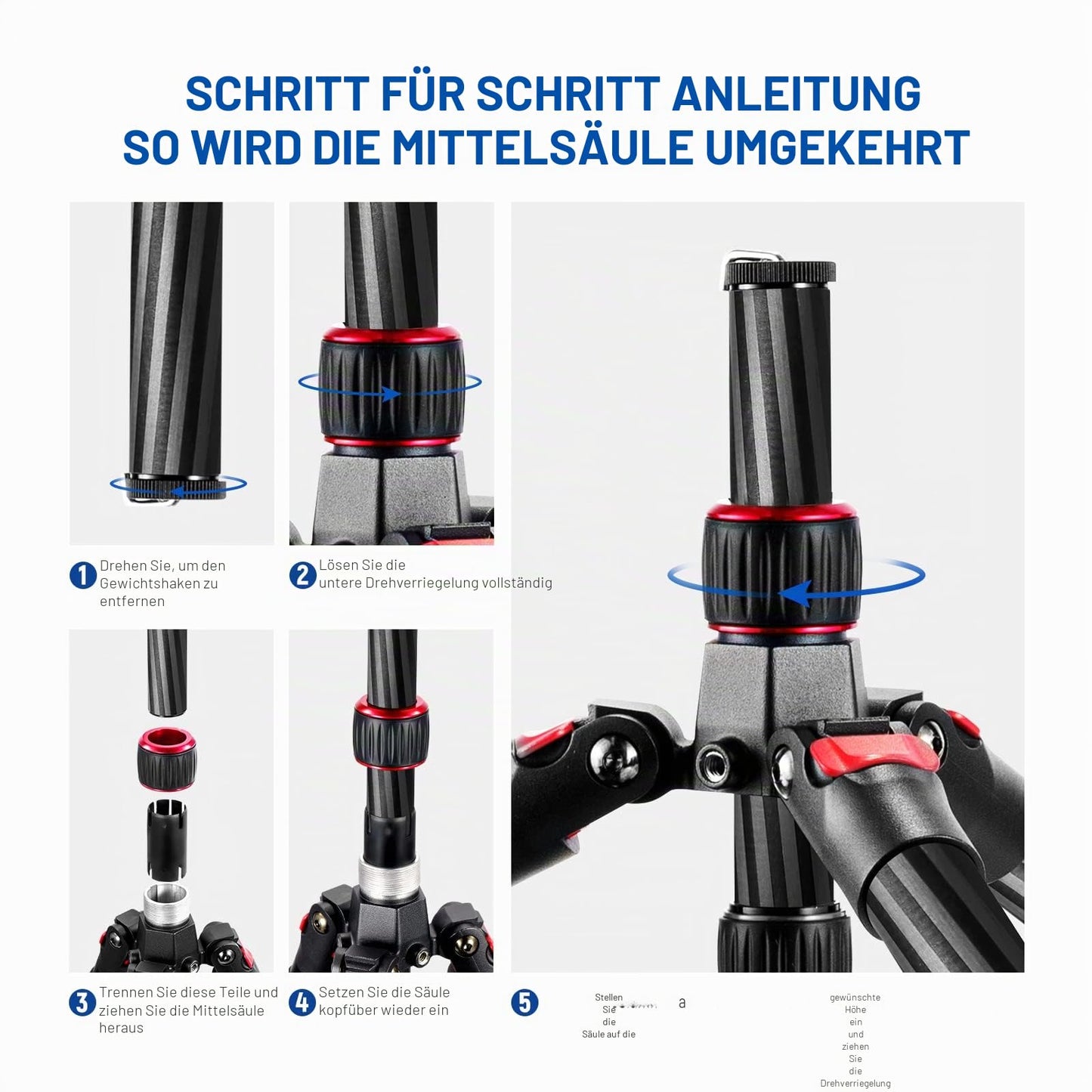 NEEWER 205cm carbon fiber travel tripod, new camera tripod with 2-part central axes, 360° panoramic ball head, 1/4" Arca type QR plate, with ø28mm column, monopod tripod max load 26.5 lb, N55CR