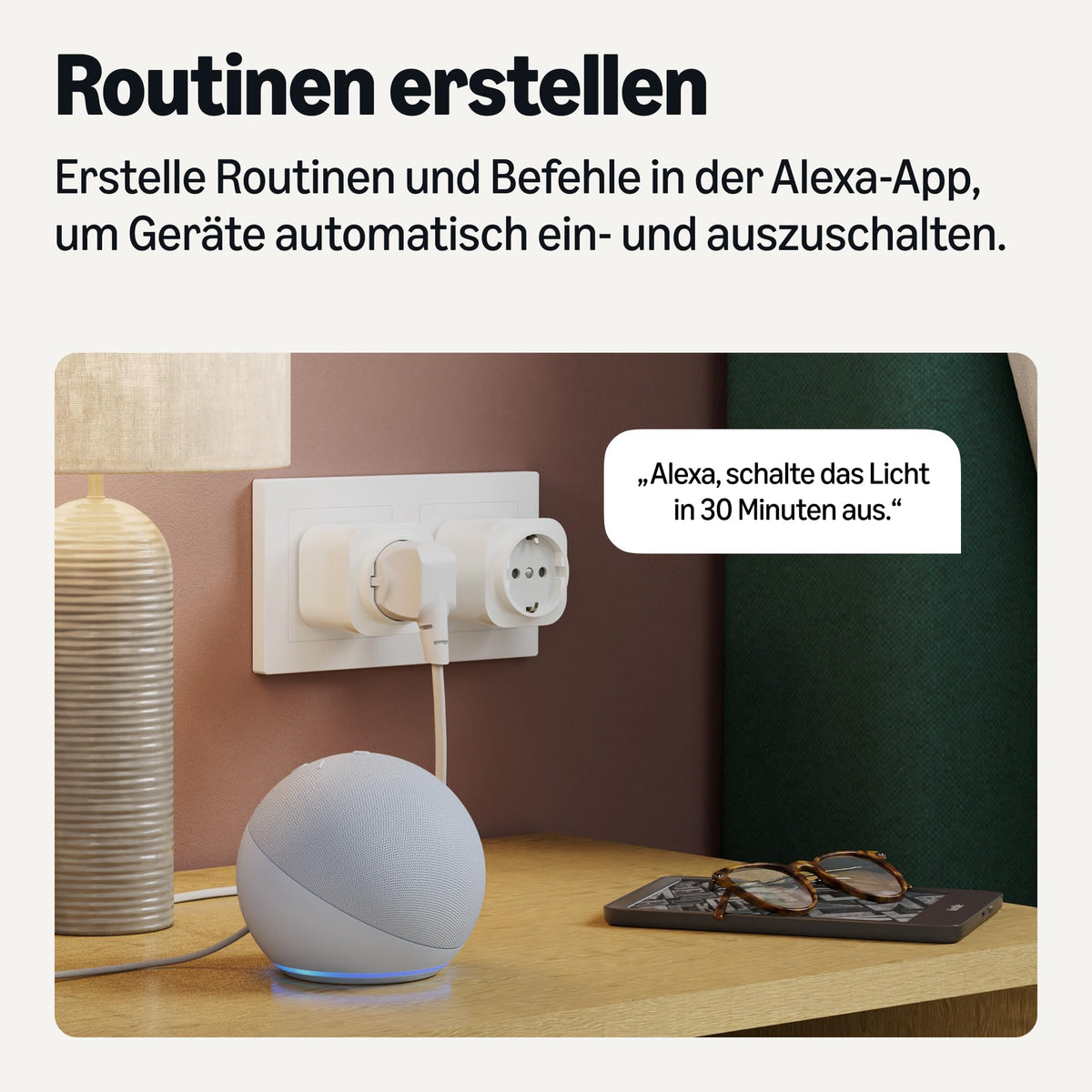Amazon Basics Smart Wi-Fi Socket for EU Plug, Indoor Use, Compatible Only with Alexa, White, Pack of 4 - HPP-C11N-WB-4P