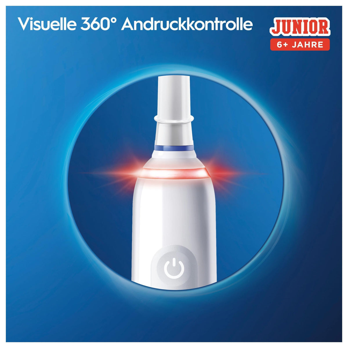 Oral-B Junior Star Wars Periuță electrică pentru copii de la 6 ani, 2 capete de periuță, control al presiunii 360°, 2 moduri de curățare inclusiv îngrijire sensibilă, peri moi, cronometru, alb - 8006540760437