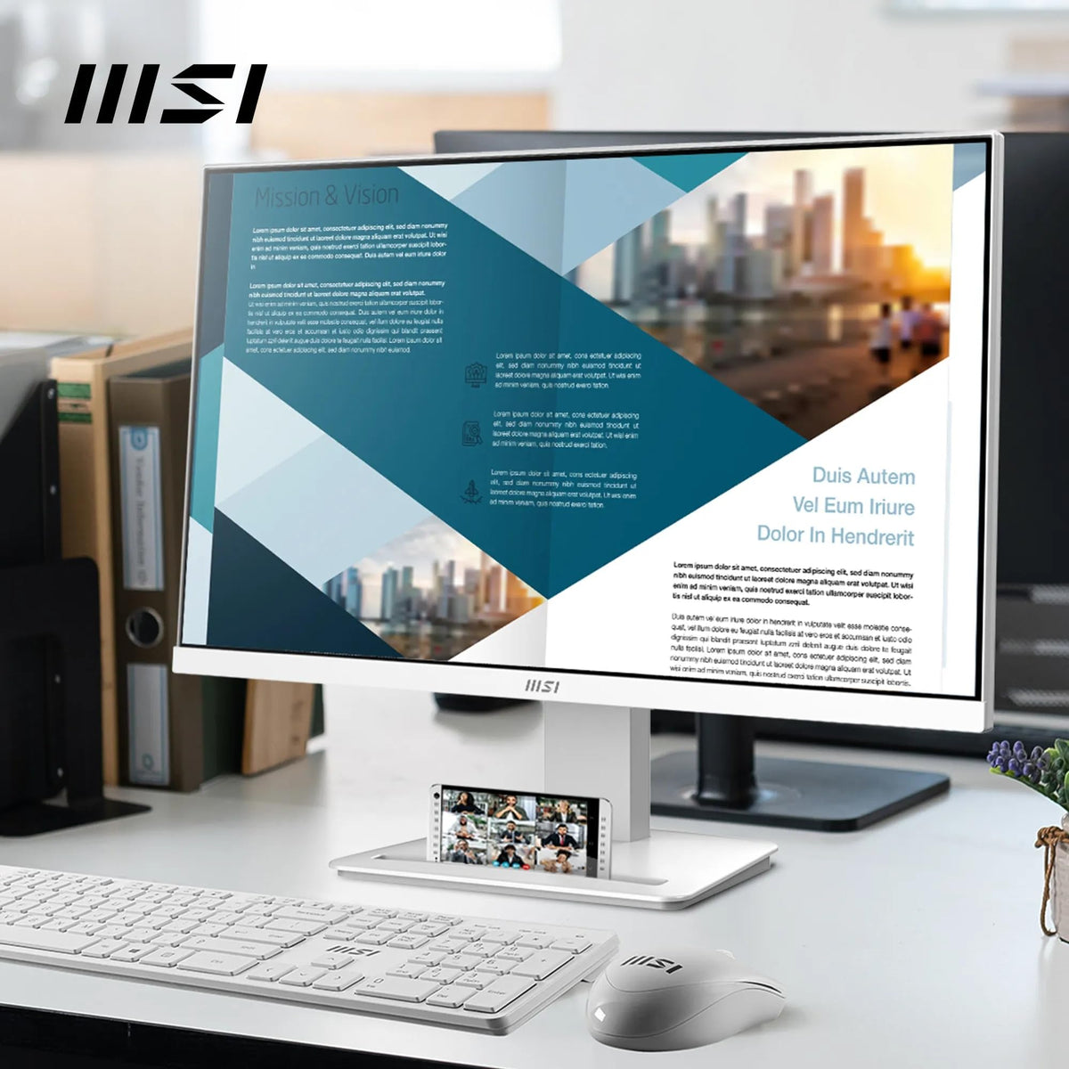 MSI PRO MP2412WDE 23,8 Zoll (60cm) Full HD (1920x1080) Monitor de afaceri, 100Hz, 1ms, Adaptive Sync, design fără ramă, HDMI - 9S6-3BA9CH-062